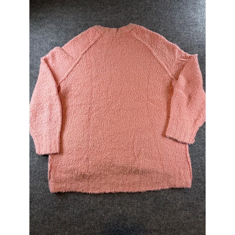 Free People Found My Friend Sweater Pink Boucle Mock Neck Pullover Sm OB822453 - Picture 4 of 6